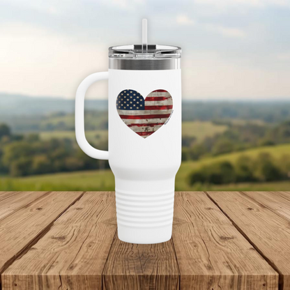 The Flag Is In Your Heart Tumbler (40oz)