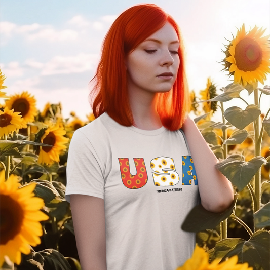 USA Sunflowers T-shirt (Women)