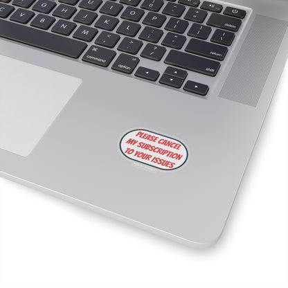 Please Cancel Sticker (White)