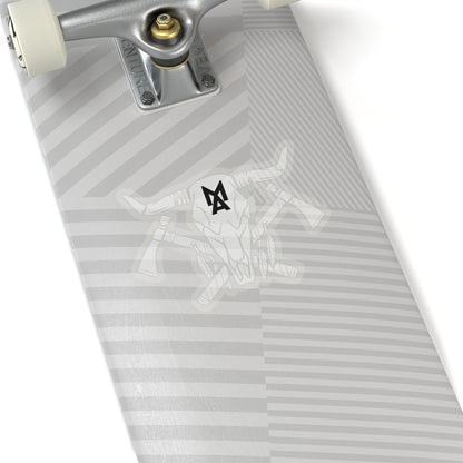MA Skull & Hatchets Logo Sticker (White)