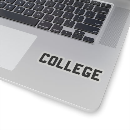 COLLEGE Sticker (Black)