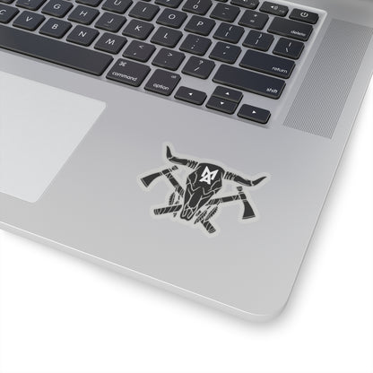 MA Skull & Hatchets Logo Sticker (Black)