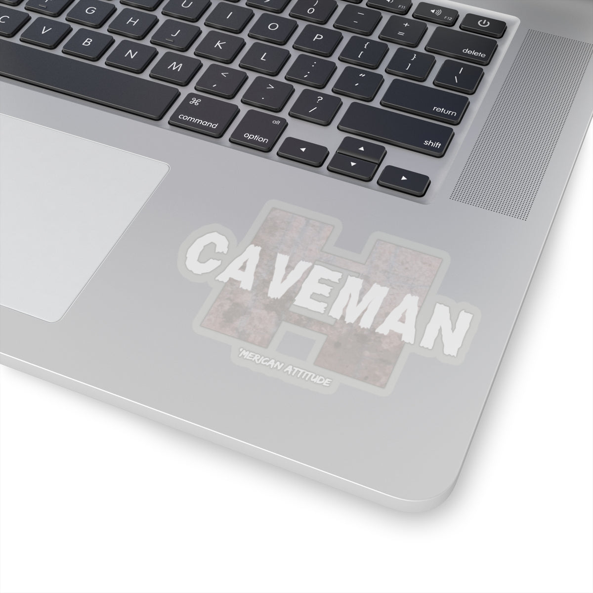 Captain Caveman Sticker (White)