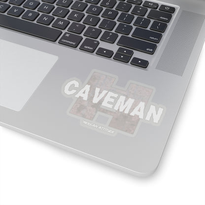 Captain Caveman Sticker (White)