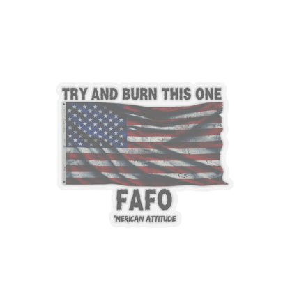 Try And Burn This One Sticker (Black)