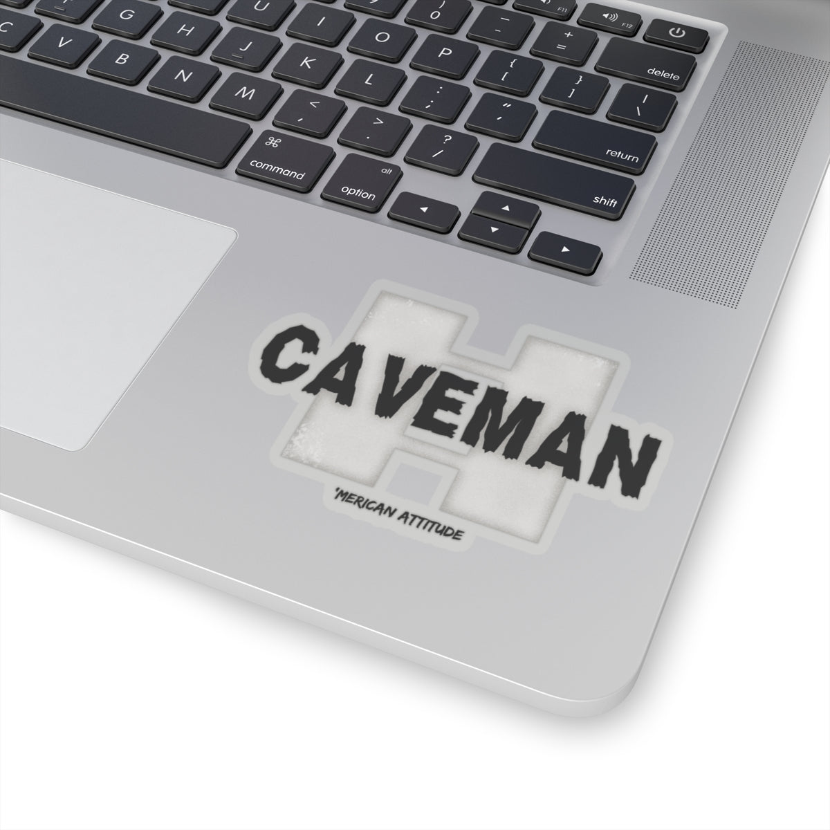 Captain Caveman Sticker (Black)