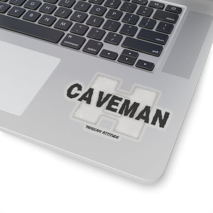 Captain Caveman Sticker (Black)
