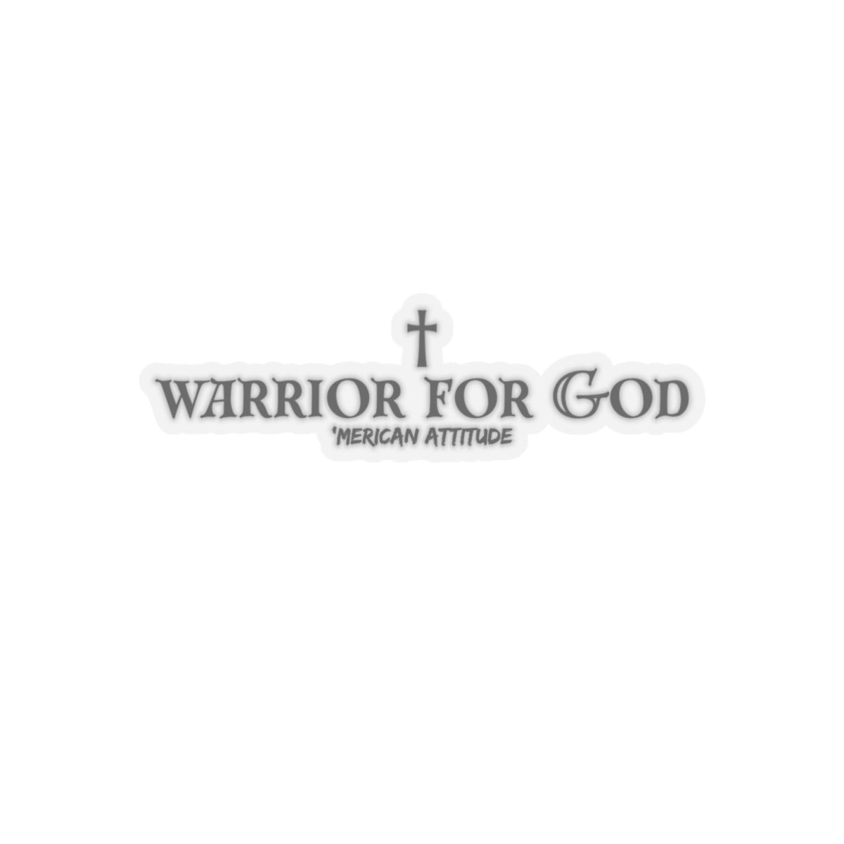 Warrior for God Sticker (Black)