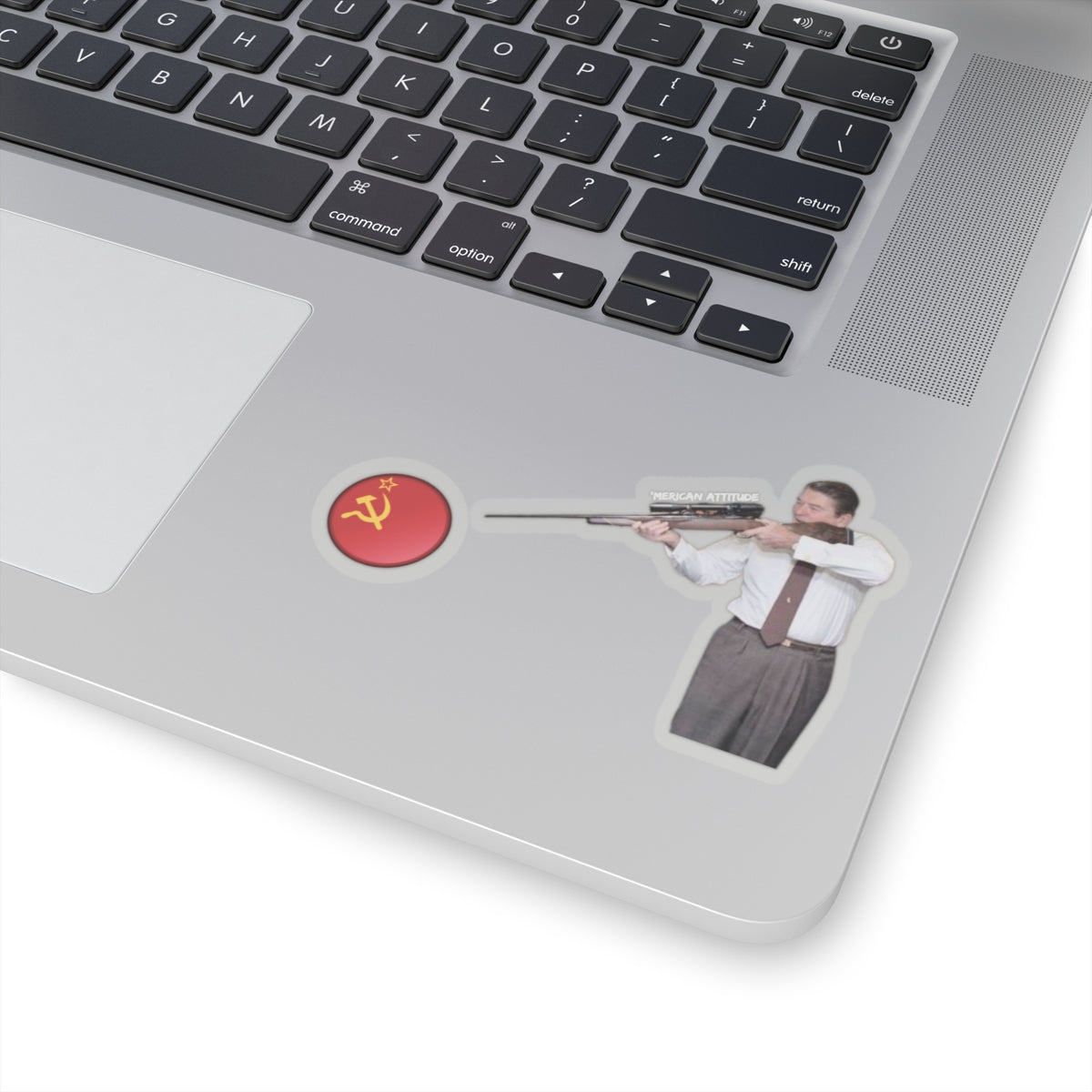 Ronnie On Target Sticker (White)