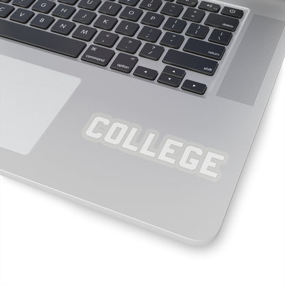 COLLEGE Sticker (White)