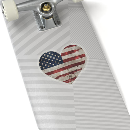 The Flag Is In Your Heart Sticker (White)