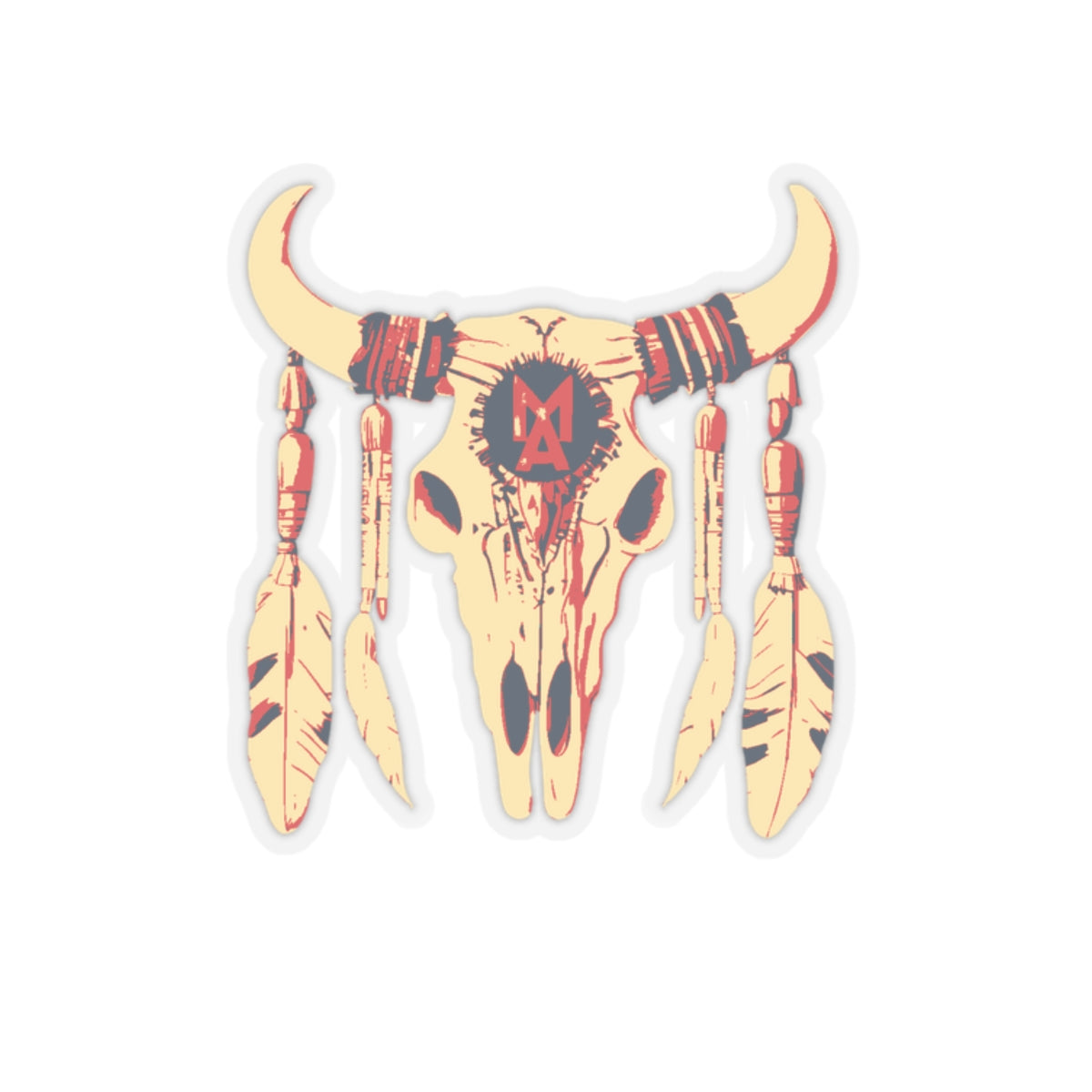MA Bull Skull Logo Sticker