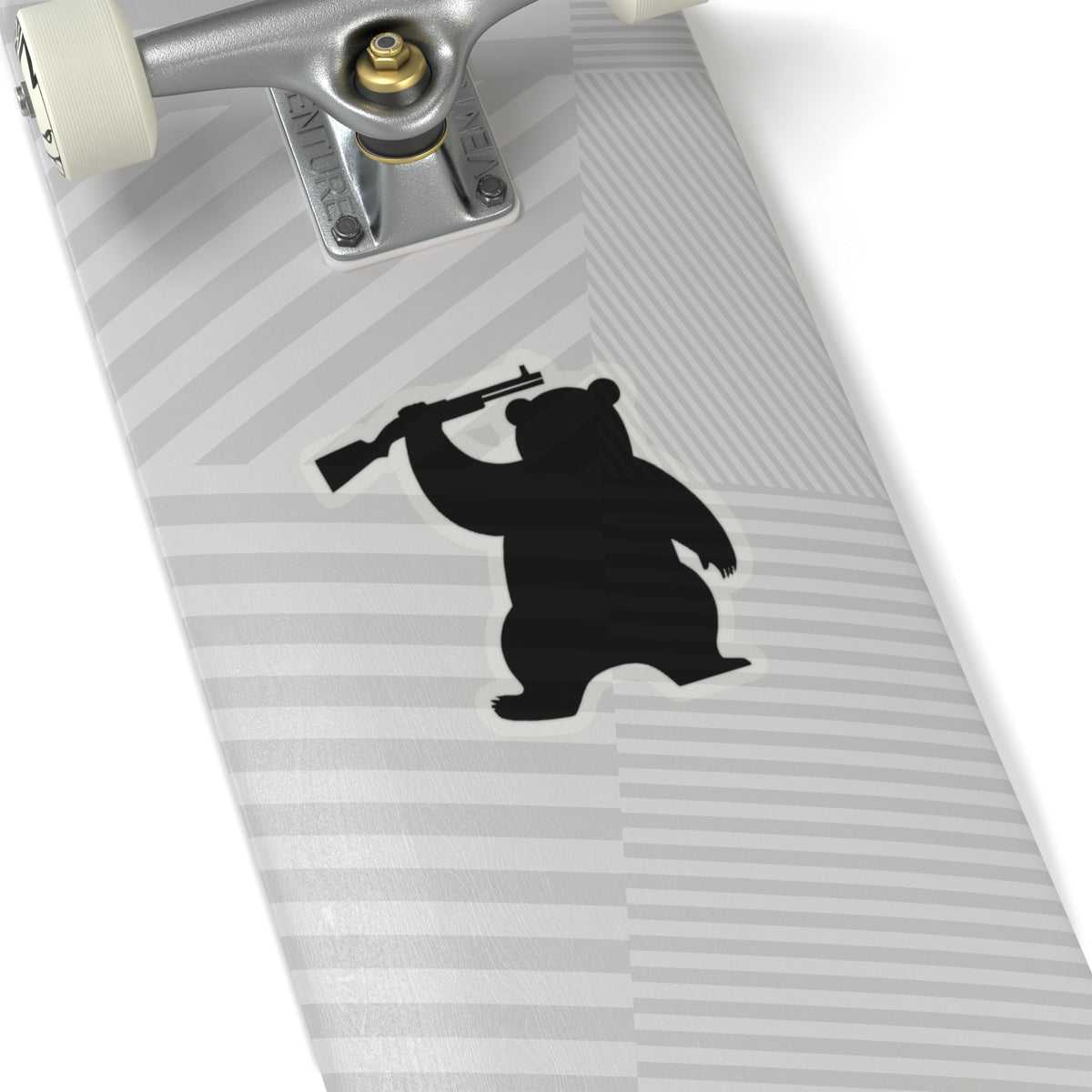 MA Armed Bear Logo Sticker (Black)