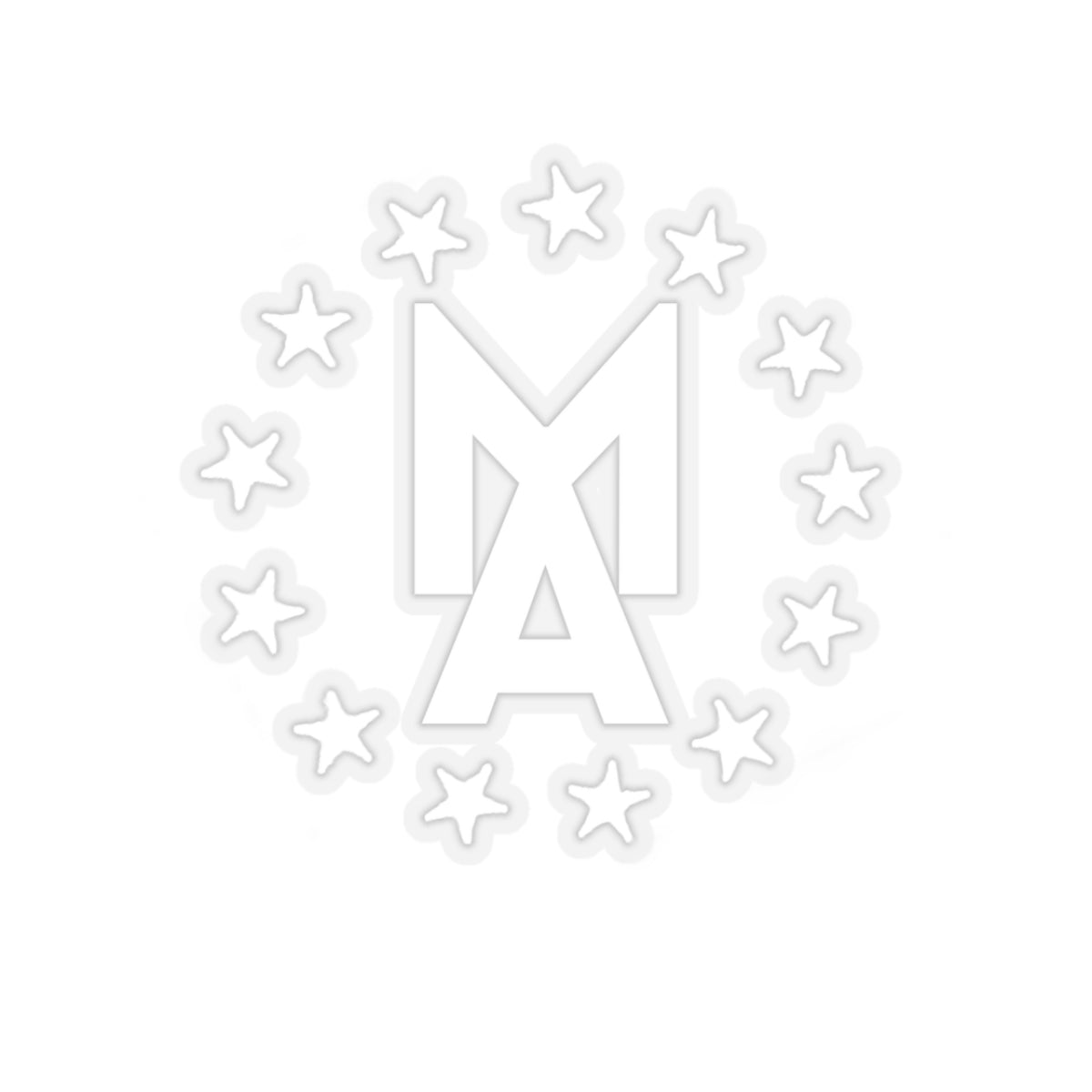 MA Stars Logo Sticker (White)