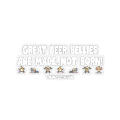 Great Beer Bellies Sticker (White)