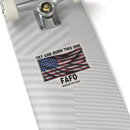 Try And Burn This One Sticker (Black)