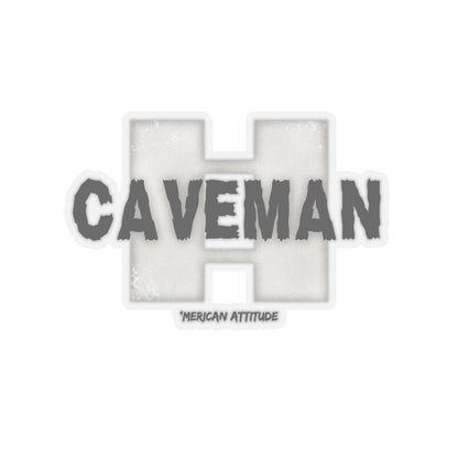 Captain Caveman Sticker (Black)