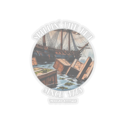 Spillin' The Tea Sticker (White)