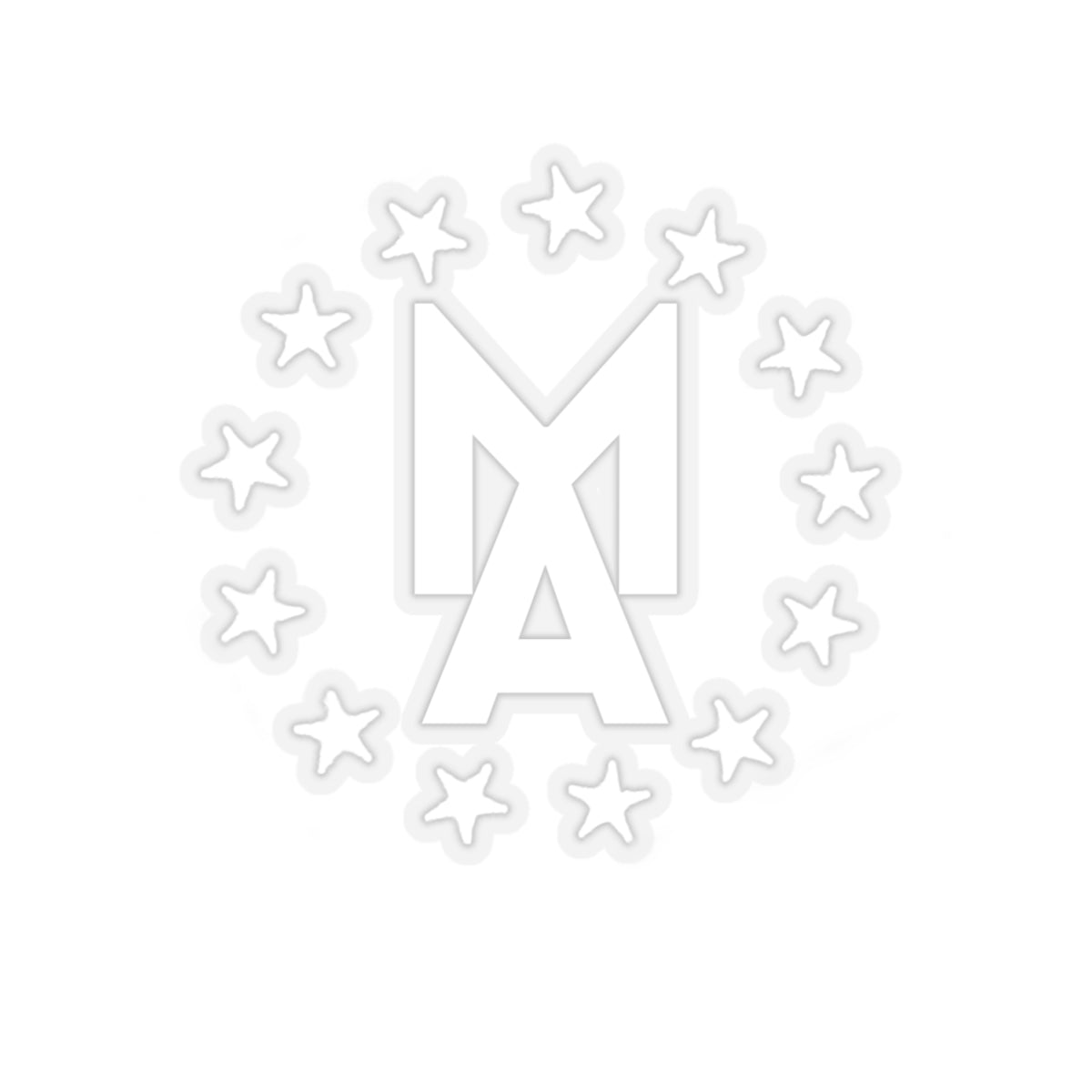 MA Stars Logo Sticker (White)