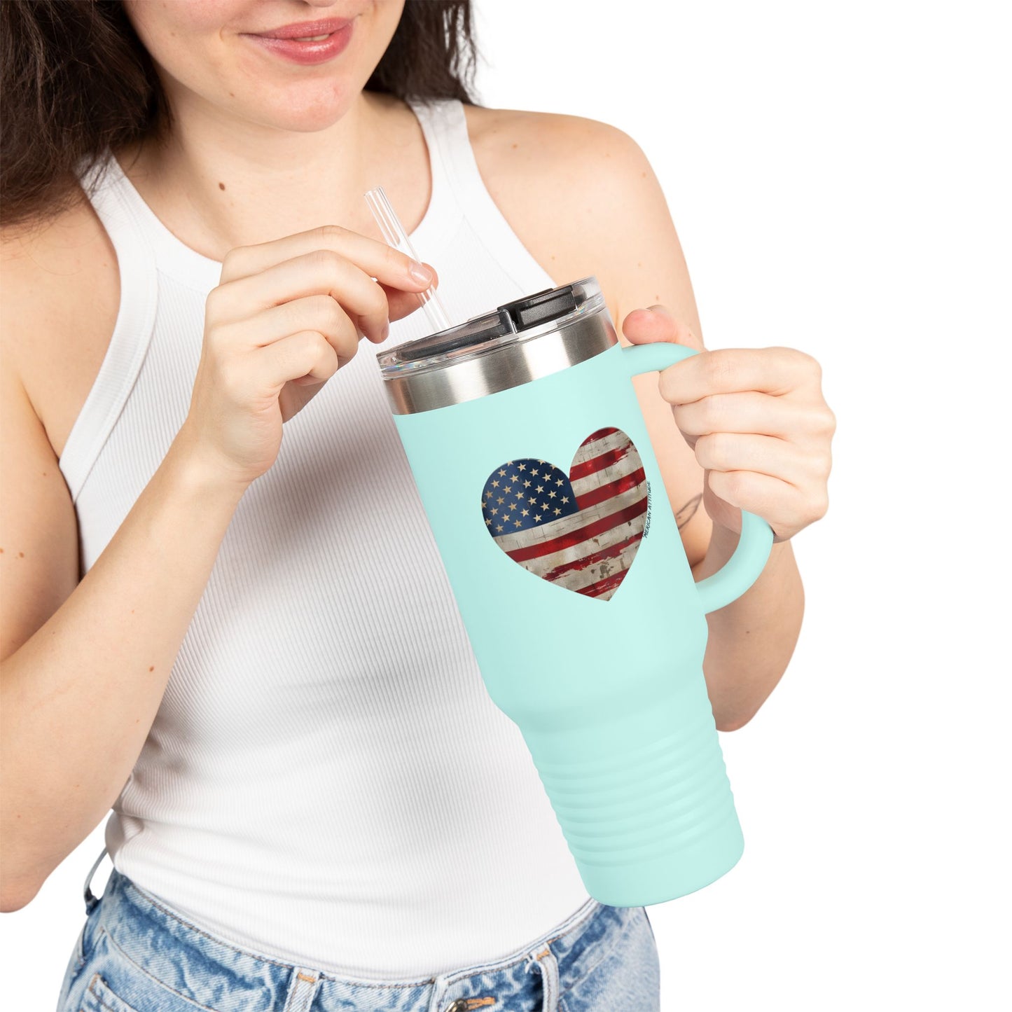 The Flag Is In Your Heart Tumbler (40oz)