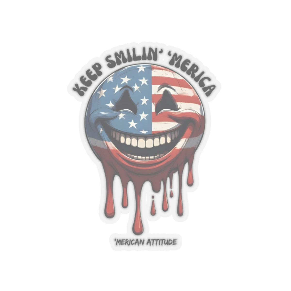 Keep Smilin' Sticker (Black)