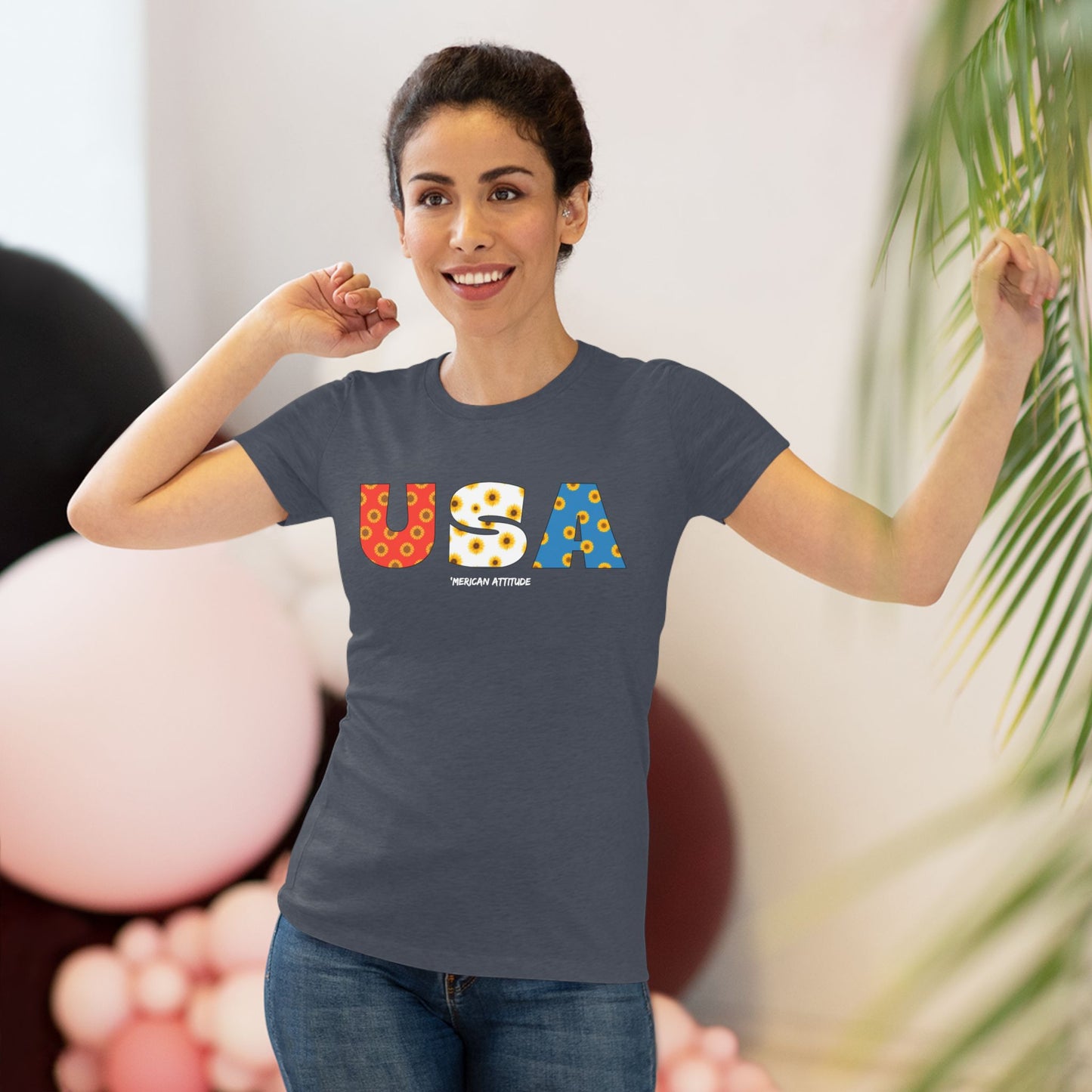 USA Sunflowers T-shirt (Women)