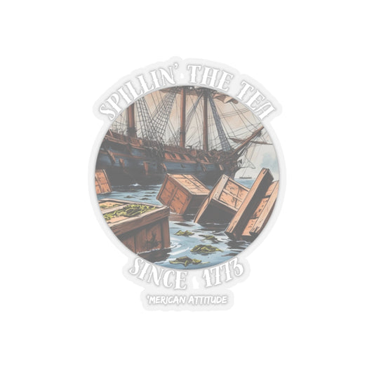 Spillin' The Tea Sticker (White)