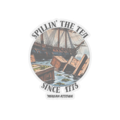 Spillin' The Tea Sticker (Black)