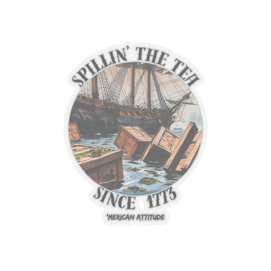 Spillin' The Tea Sticker (Black)