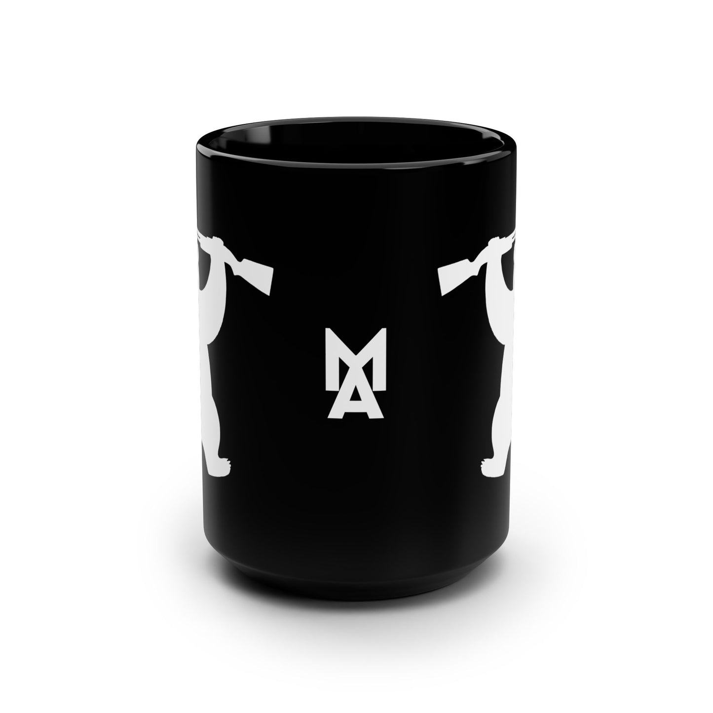MA Armed Bear  15oz Mug (Black)