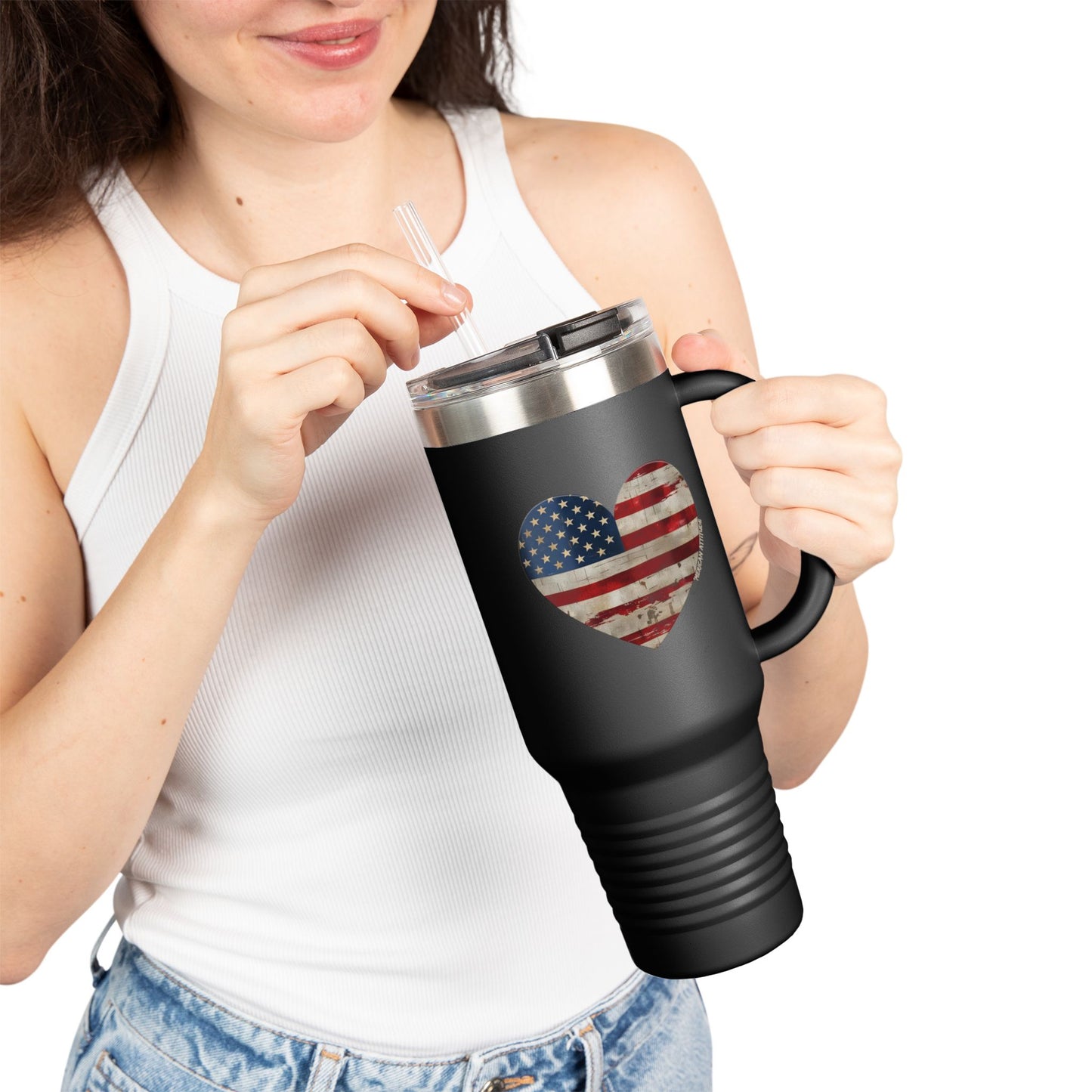 The Flag Is In Your Heart Tumbler (40oz)