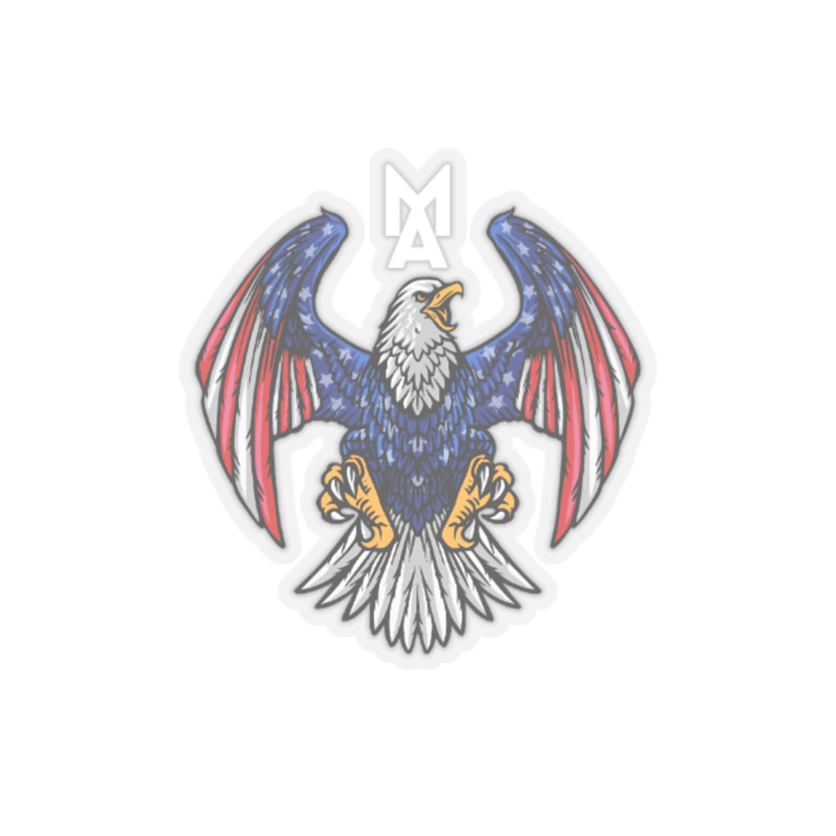 MA Eagle Logo Sticker (White)