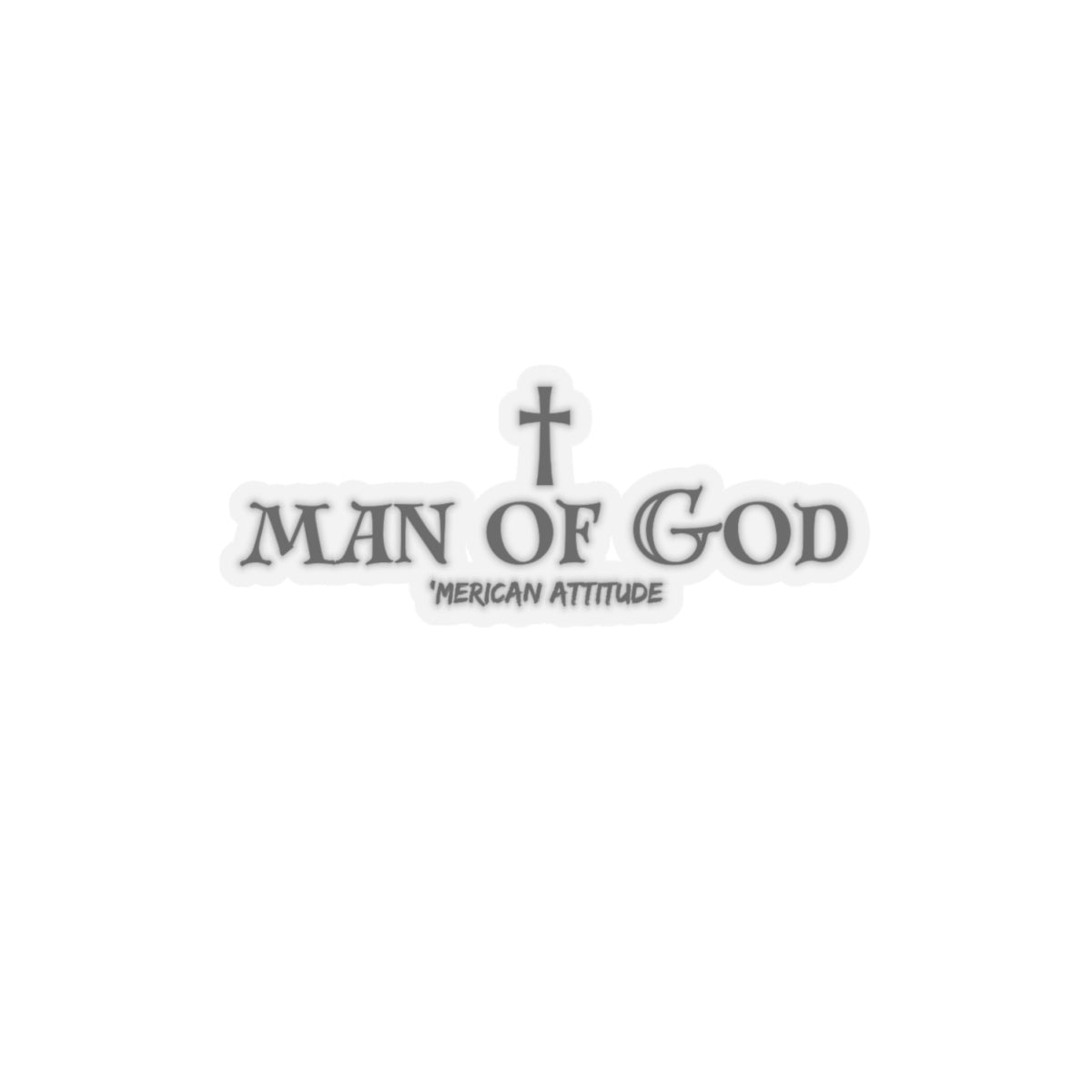 Man of God Sticker (Black)