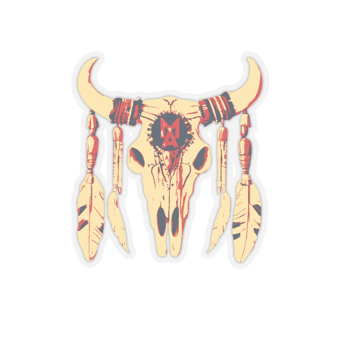 MA Bull Skull Logo Sticker