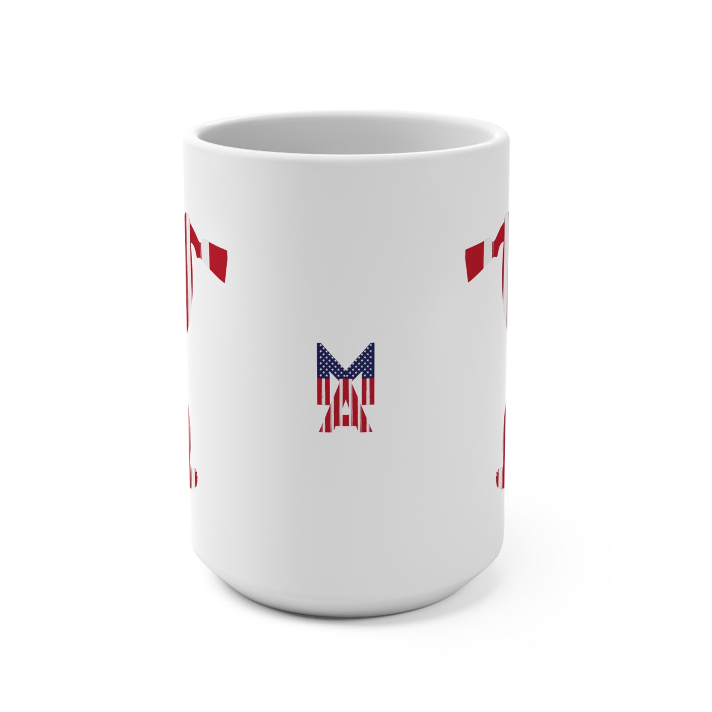 MA Armed Bear RW&B  15oz Mug (White)