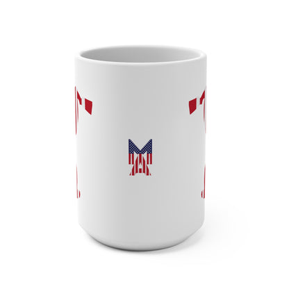 MA Armed Bear RW&B  15oz Mug (White)