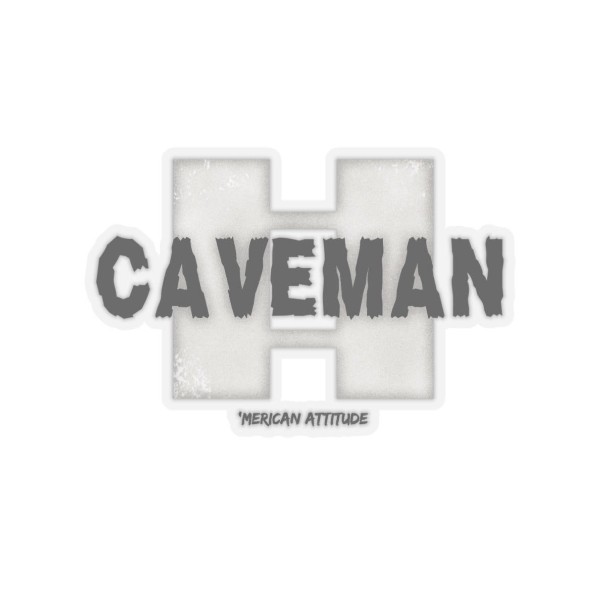 Captain Caveman Sticker (Black)