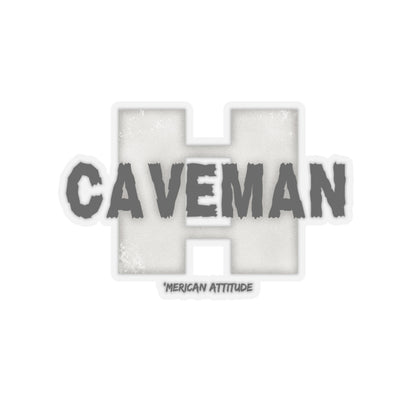 Captain Caveman Sticker (Black)