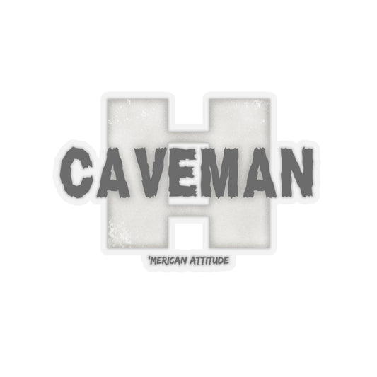 Captain Caveman Sticker (Black)