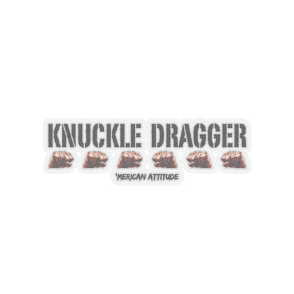Knuckle Dragger Sticker (Black)