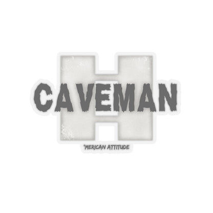 Captain Caveman Sticker (Black)