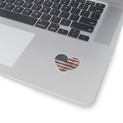 The Flag Is In Your Heart Sticker (White)