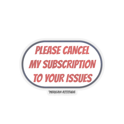 Please Cancel Sticker (Black)