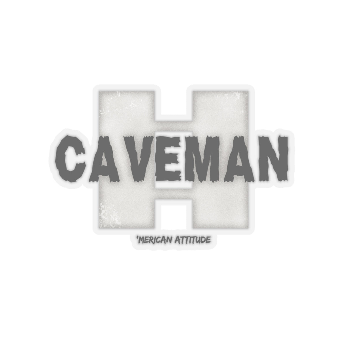 Captain Caveman Sticker (Black)