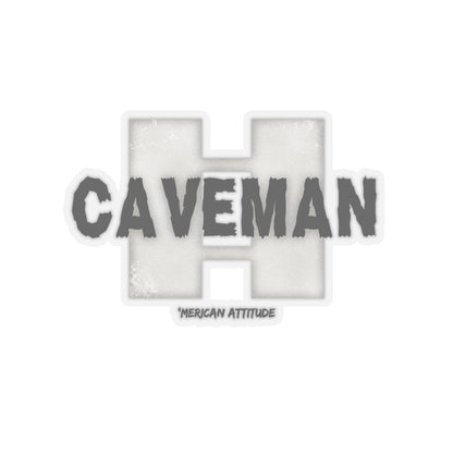 Captain Caveman Sticker (Black)