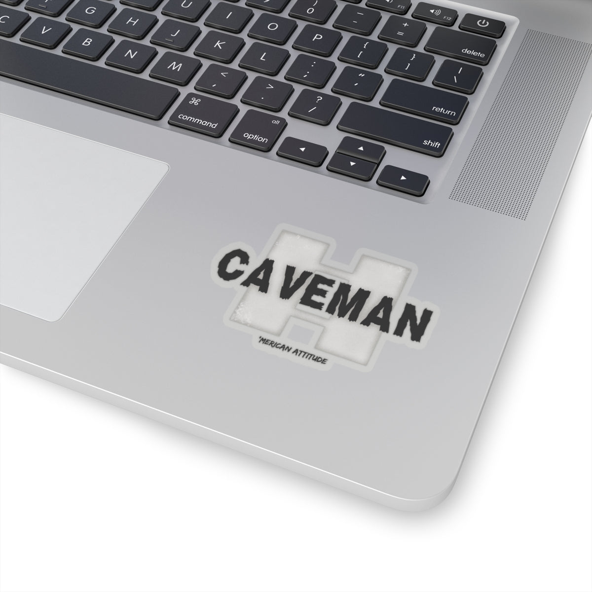 Captain Caveman Sticker (Black)