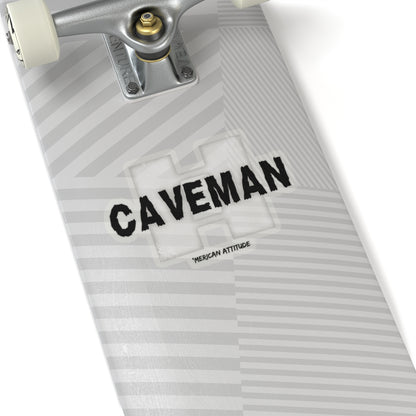 Captain Caveman Sticker (Black)