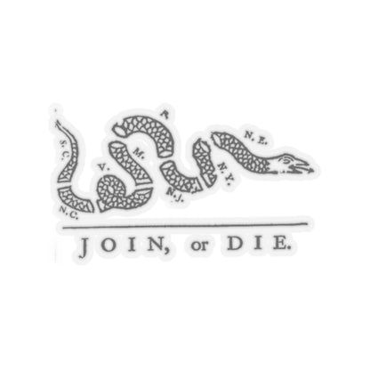 Join, or Die Sticker (Black)