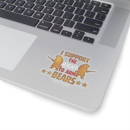 Support The Right To Arm Bears Sticker (White)