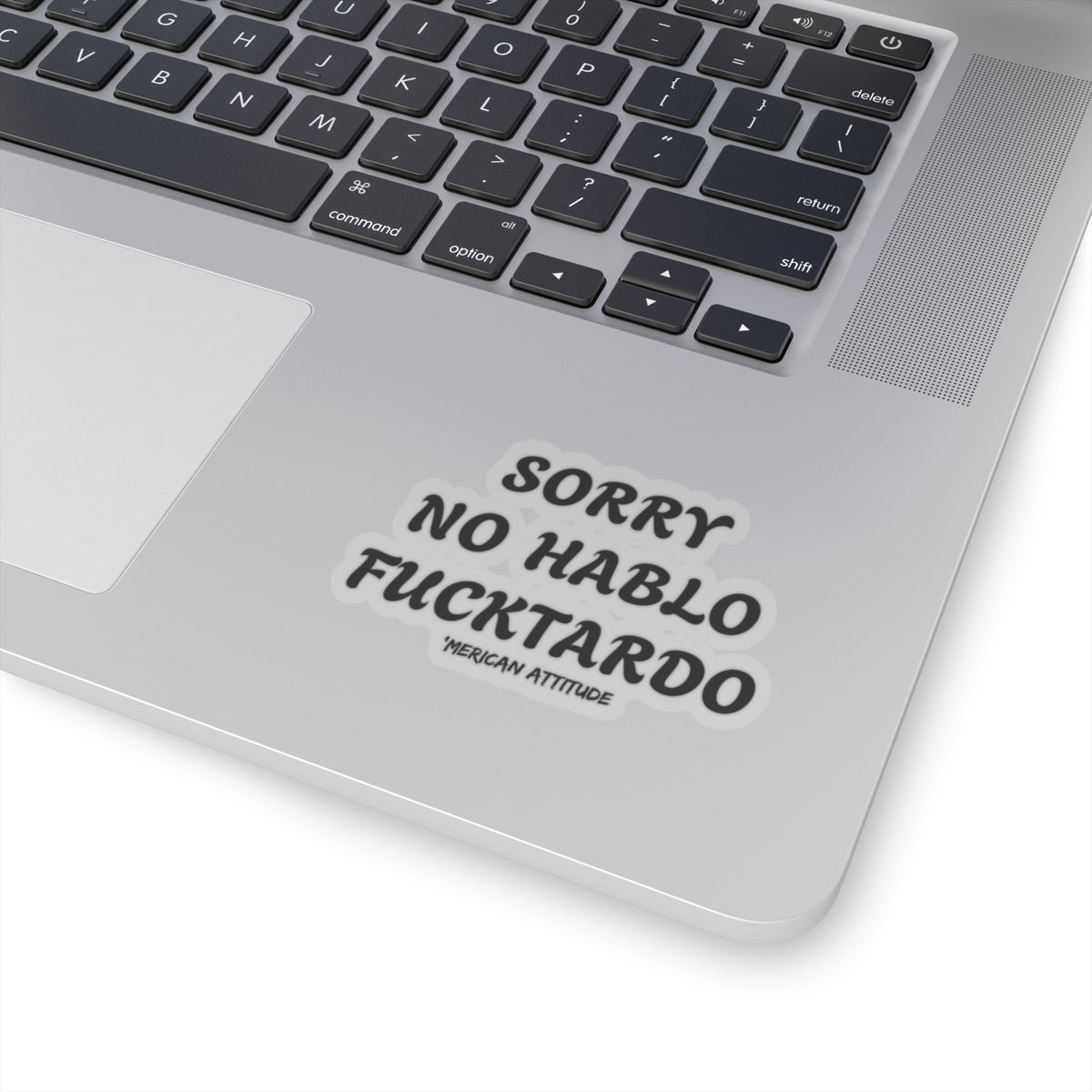 Sorry No Hablo Sticker (Black)